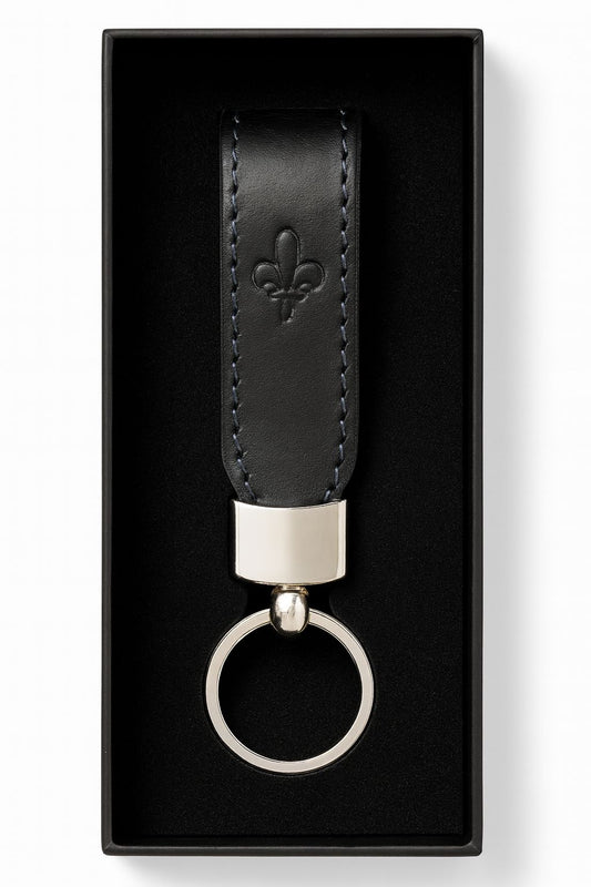 Lily Leather Keychain