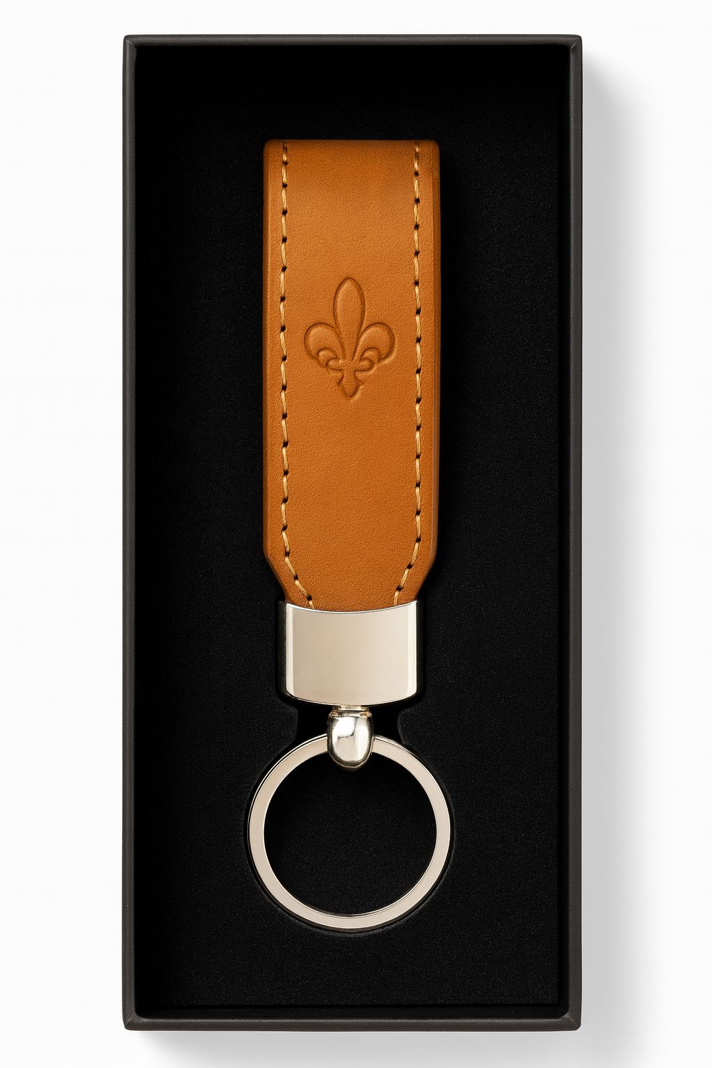 Lily Leather Keychain