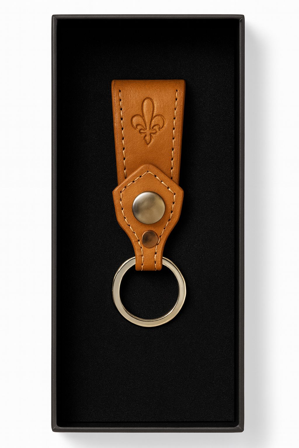 Lily Leather Keychain