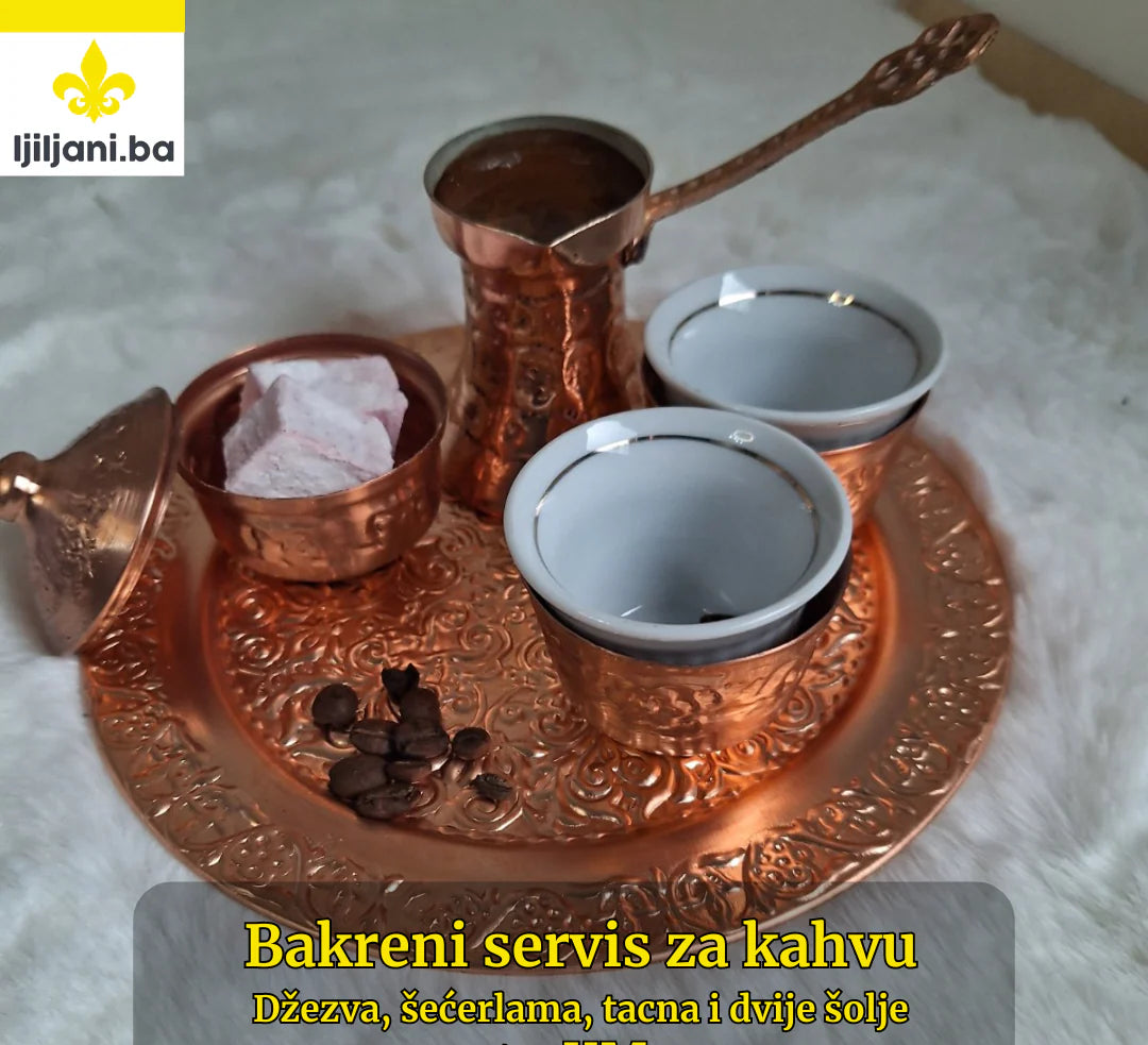 Copper Turkish Coffee Set
