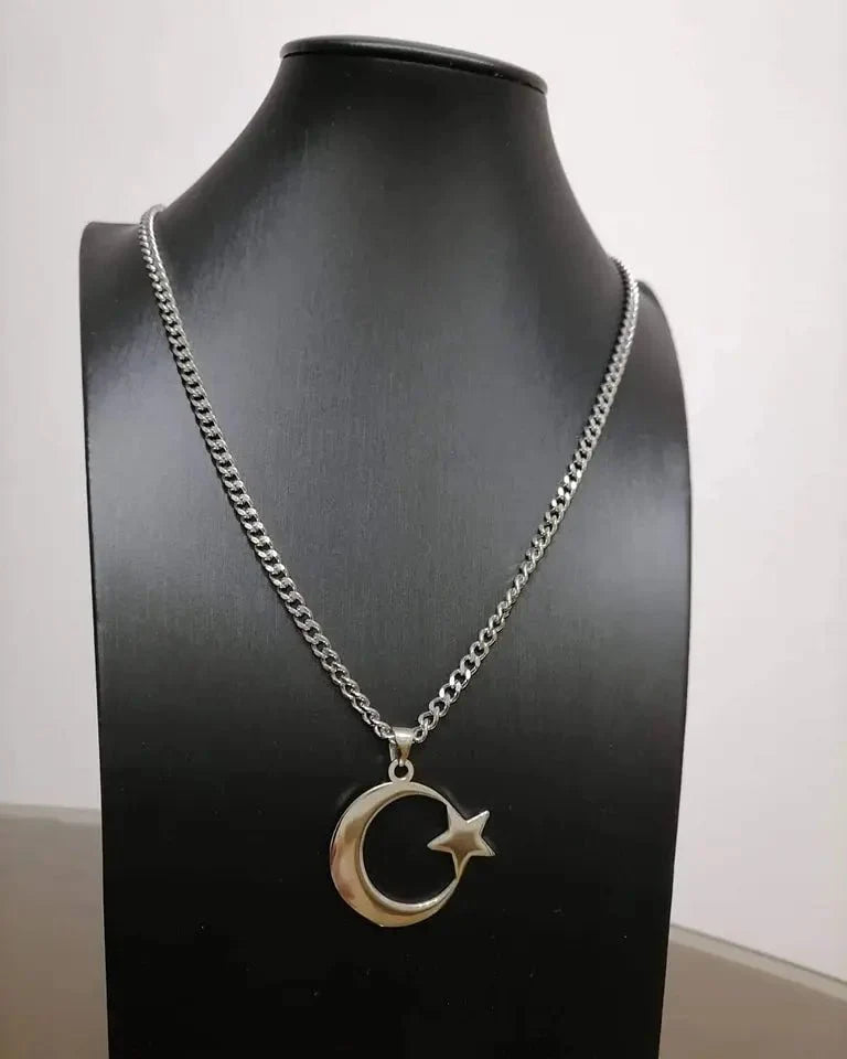 Moon and Star Necklace